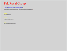 Tablet Screenshot of pakroyalgroup.com